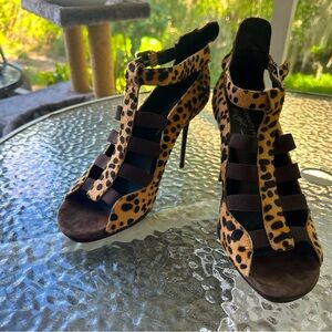 Donald Pliner leopard print heels ( size 10)